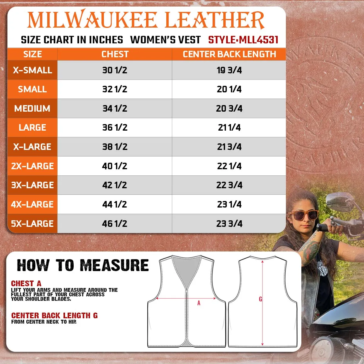 Milwaukee Leather Women's Black Leather V-Neck Motorcycle Rider Vest with Side Lace MLL4531