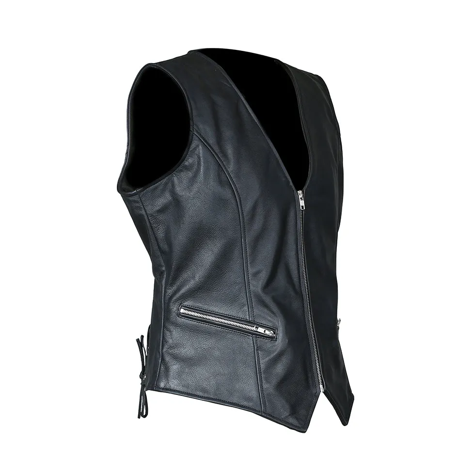 MKL - Courtney Women's Motorcycle Leather Vest