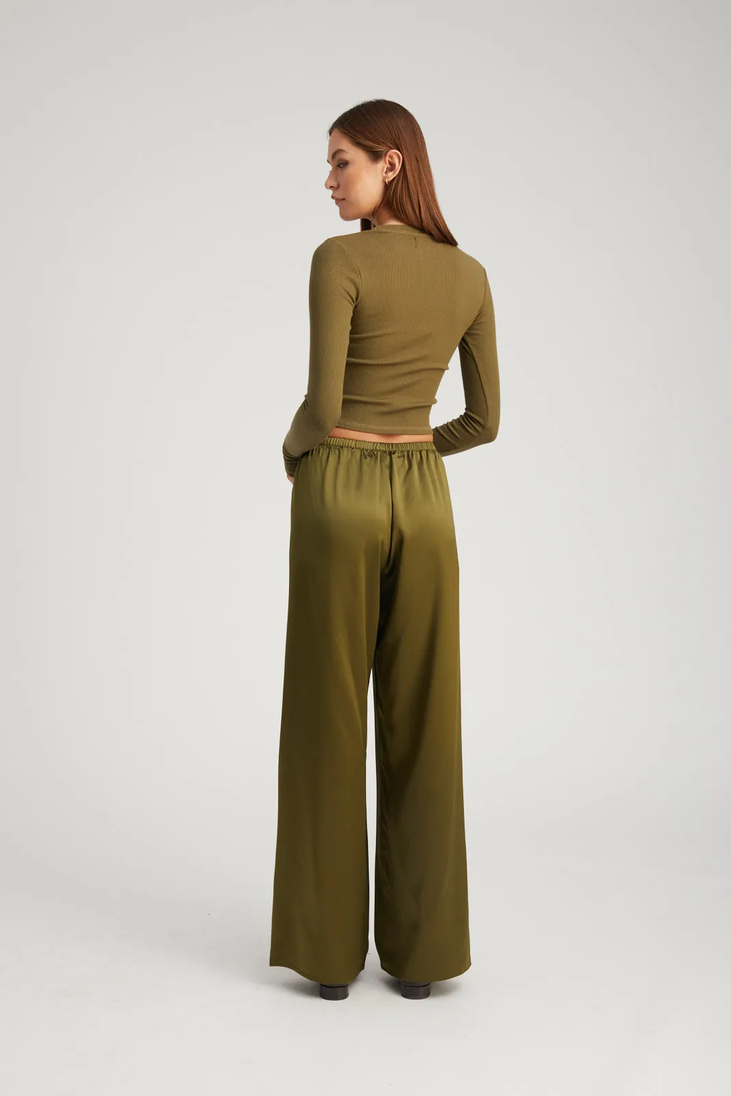 Moss Silk Easy Pants