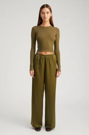 Moss Silk Easy Pants