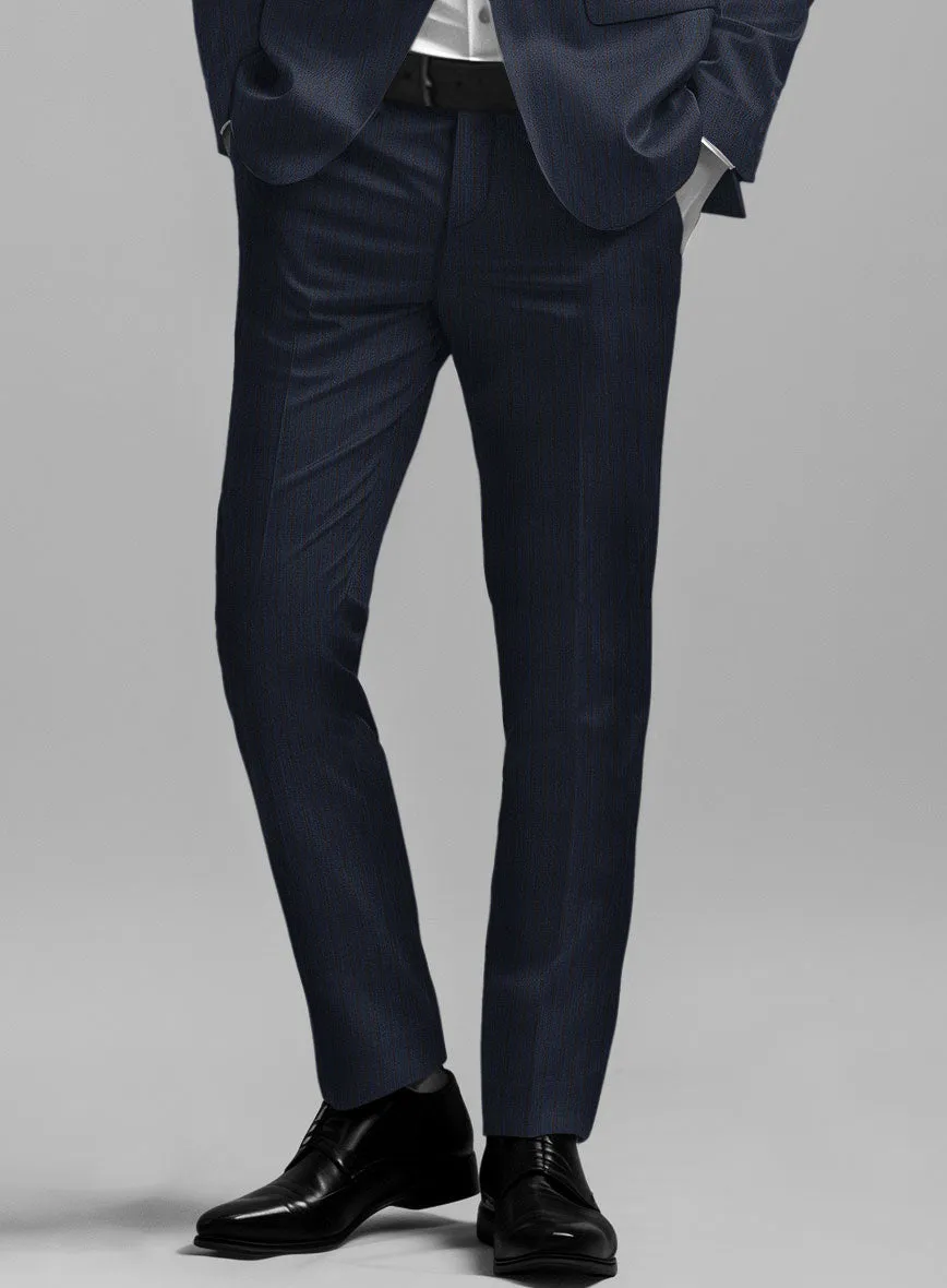 Napolean Calipso Stripe Dark Blue Wool Pants