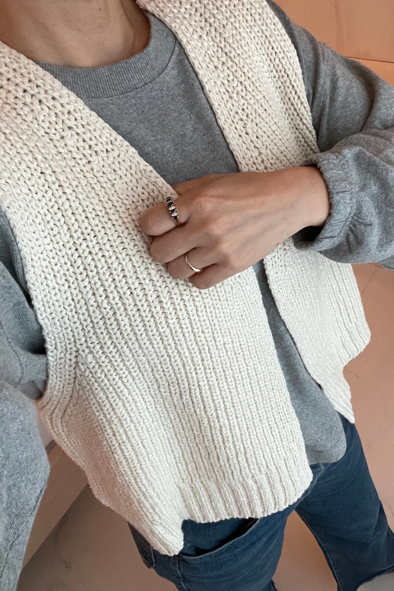 Naturel Cotton Granny Sweater Vest