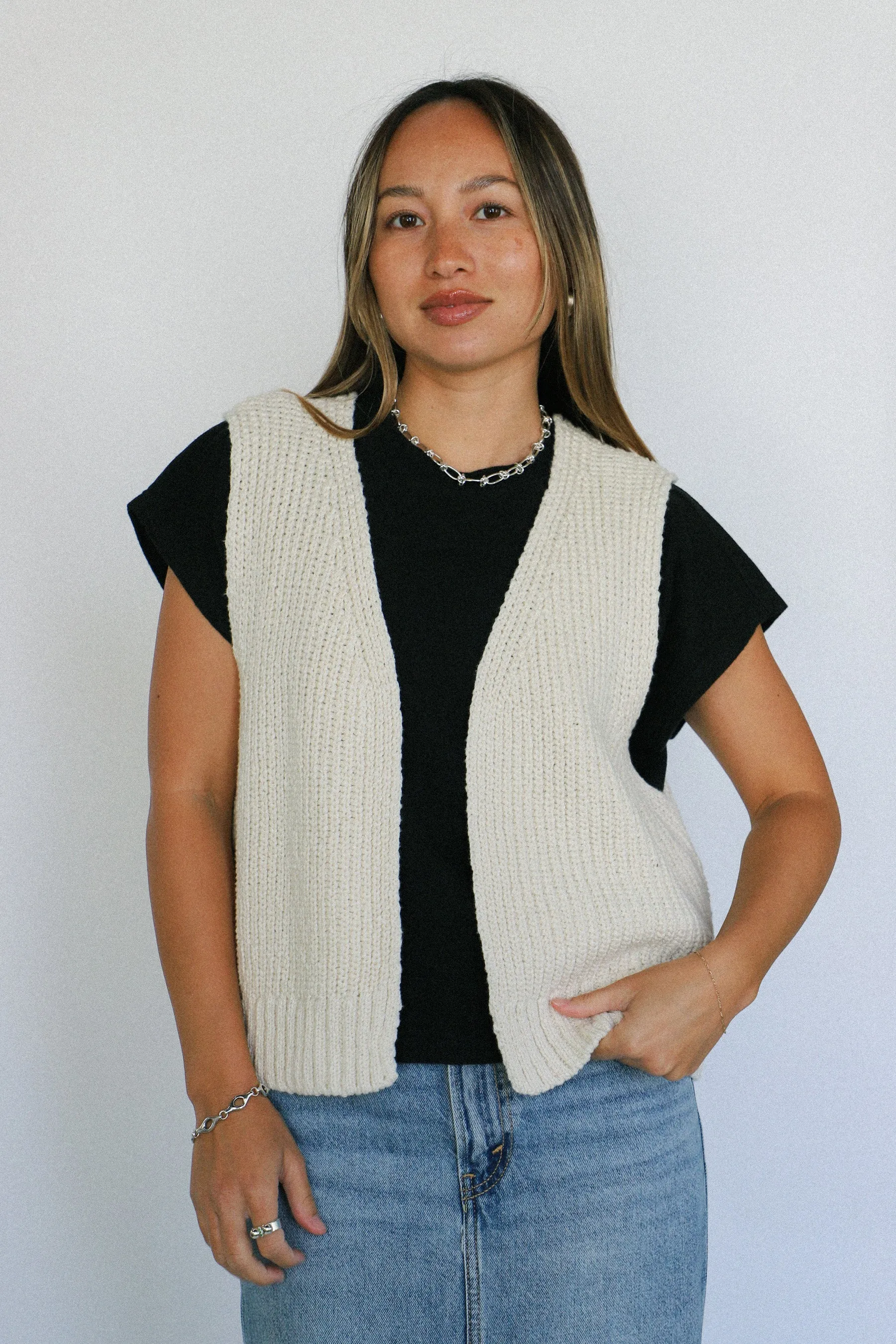 Naturel Cotton Granny Sweater Vest