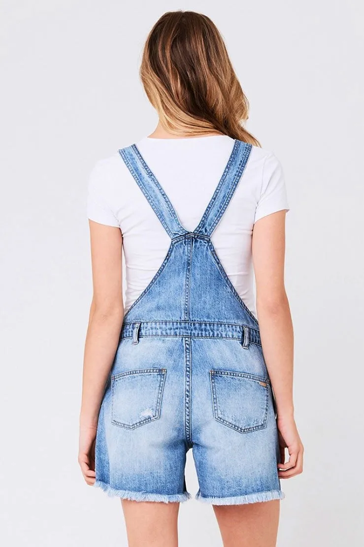 Ollie Denim Short Maternity Overalls by Ripe