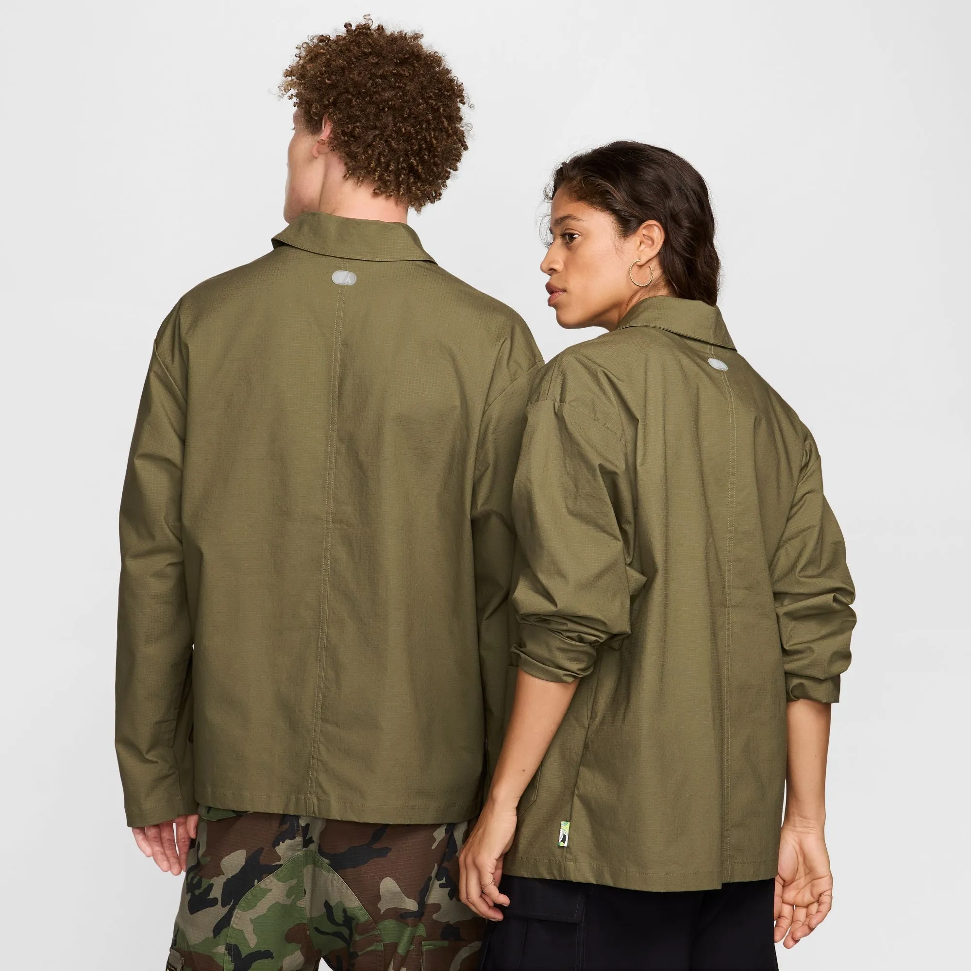 OLYMPIC CHORE JACKET MEDIUM OLIVE / WHITE