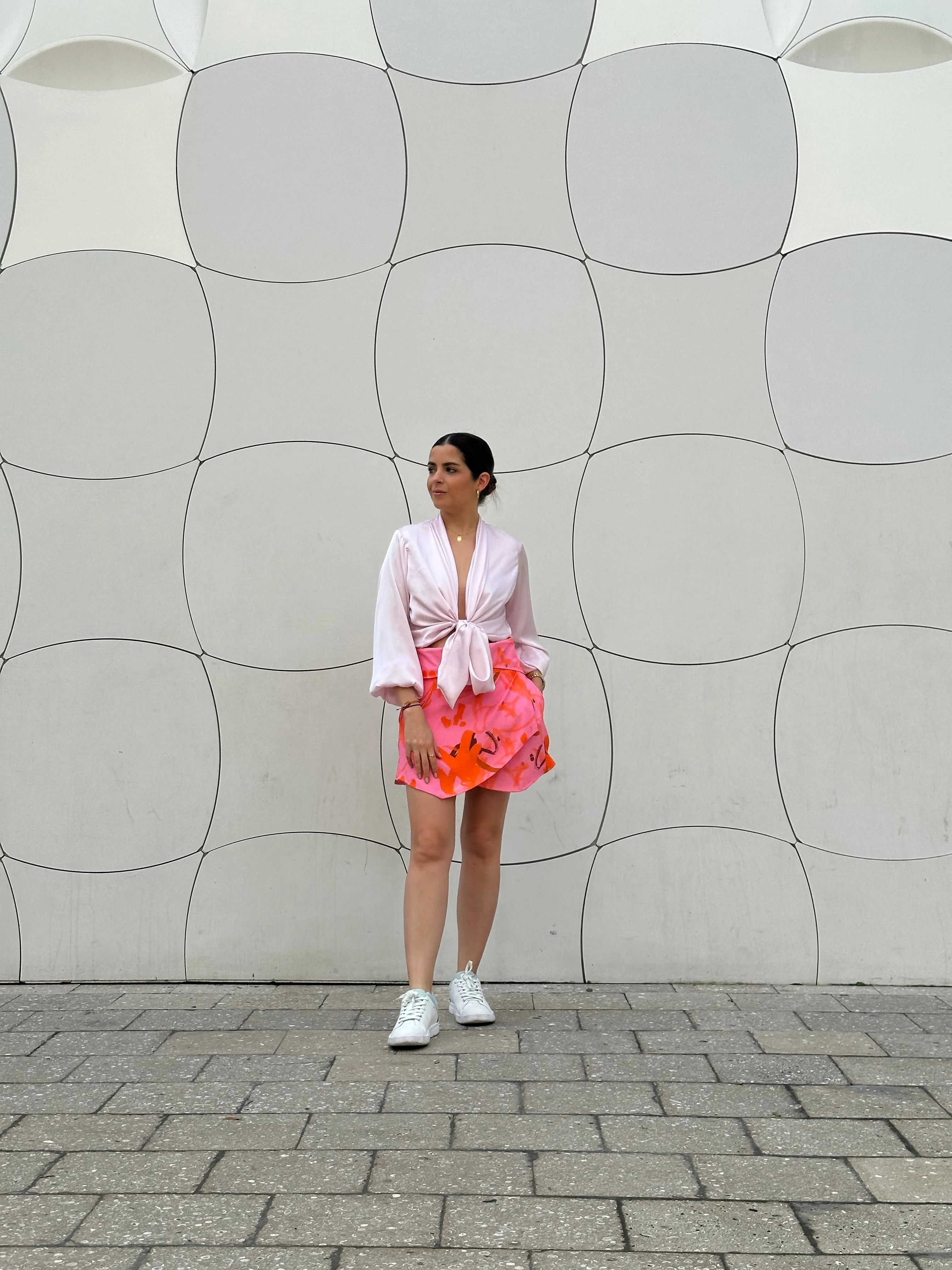 OPEN-BOW BLOUSE