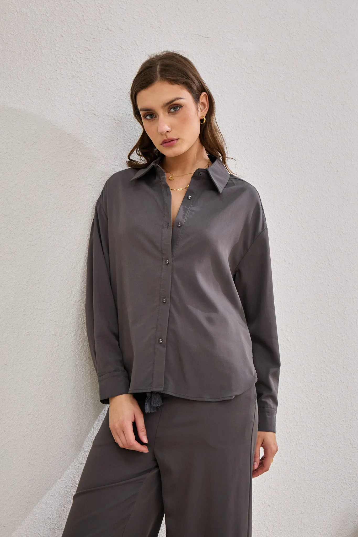 Page Charcoal Cupro Shirt