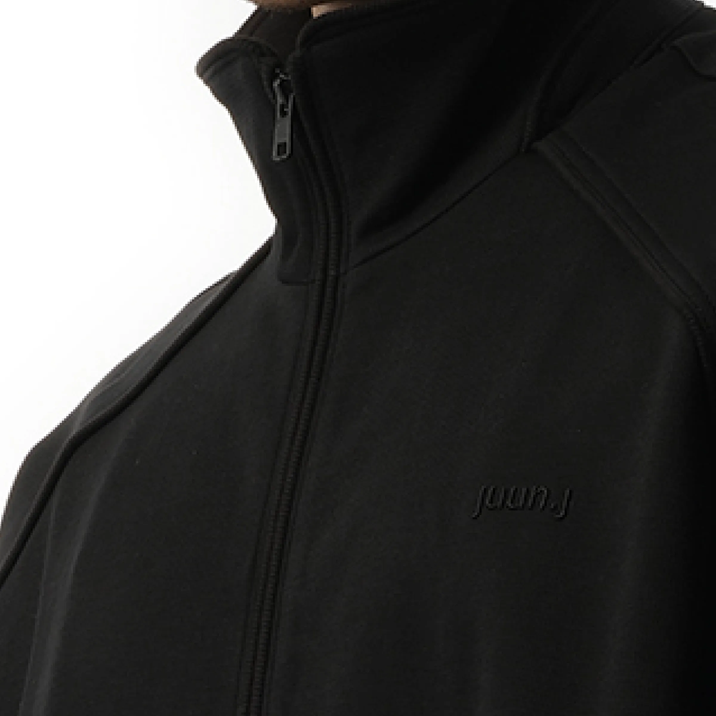 Racer Detail  Zip-up Jacket in Black