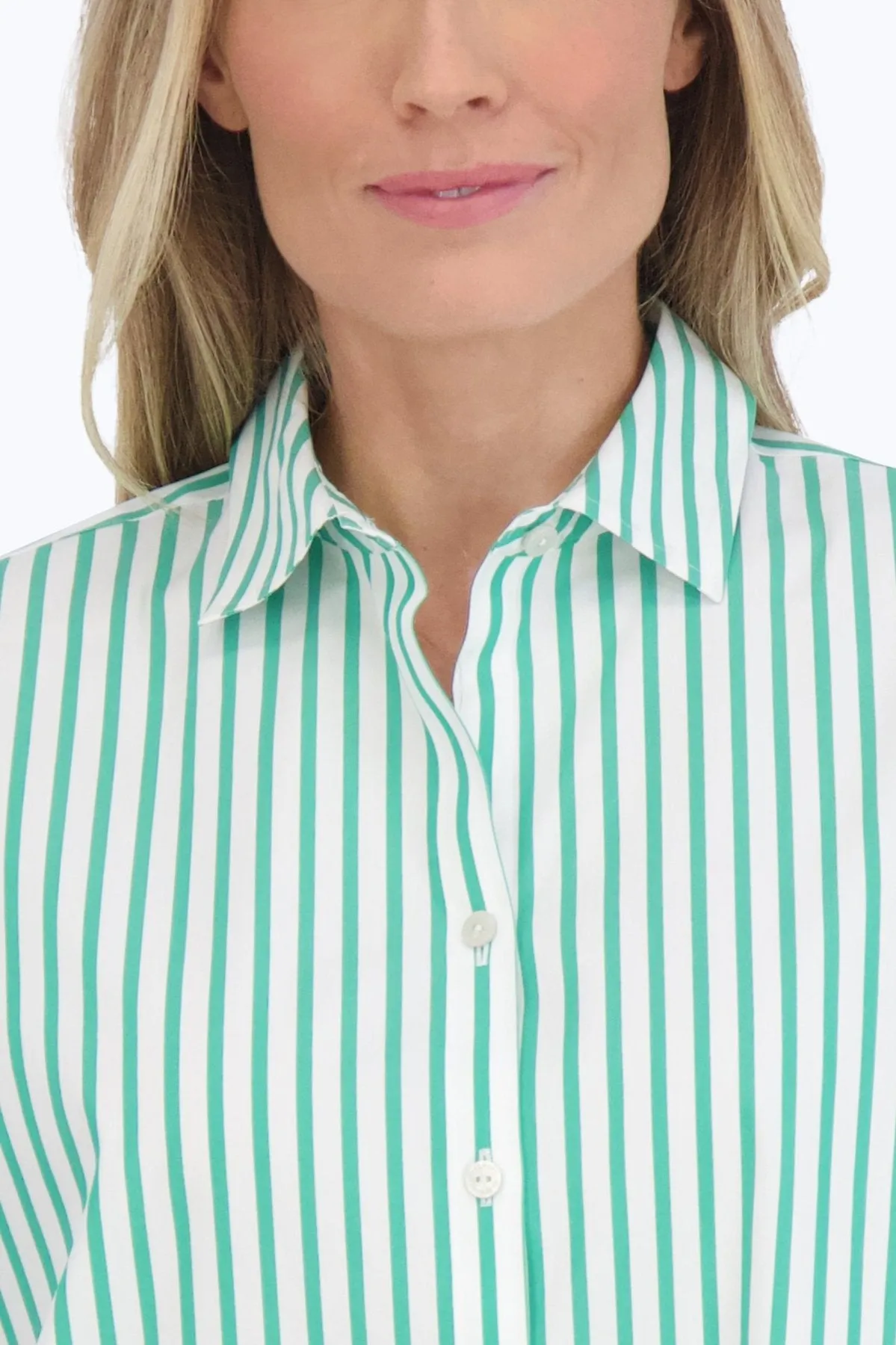 Sandra Stretch No Iron Stripe Shirt