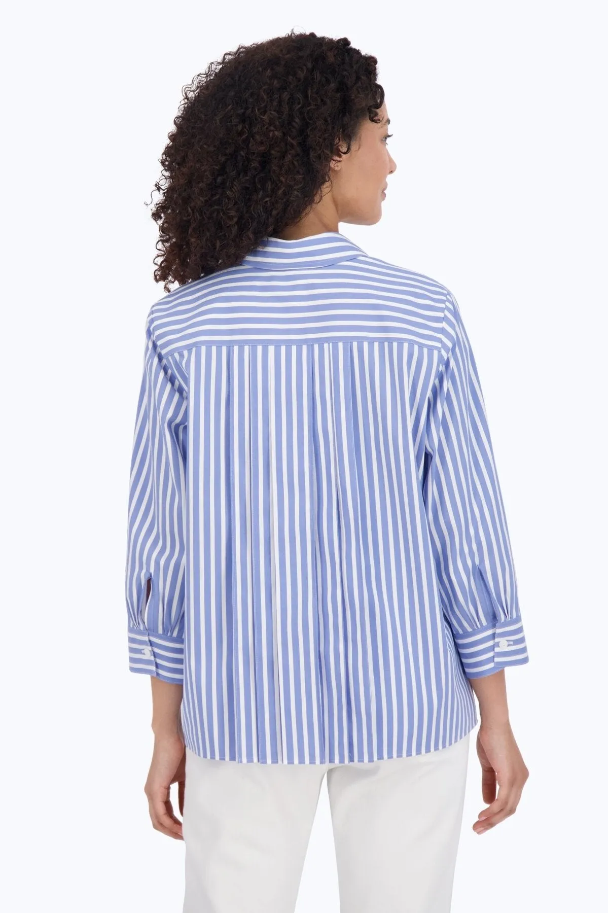 Sandra Stretch No Iron Stripe Shirt