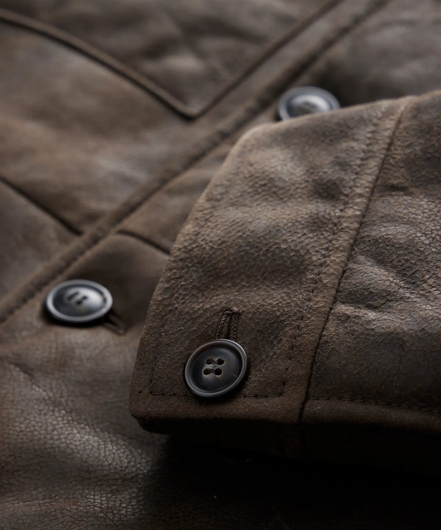 Shearling Chore Jacket in Brown