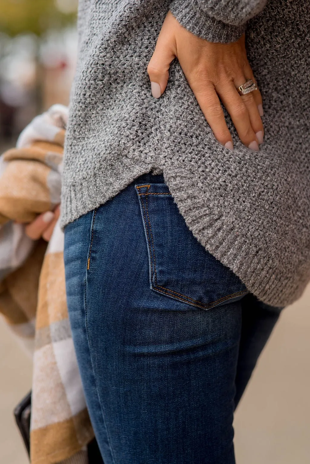 Side Slit Knit Sweater