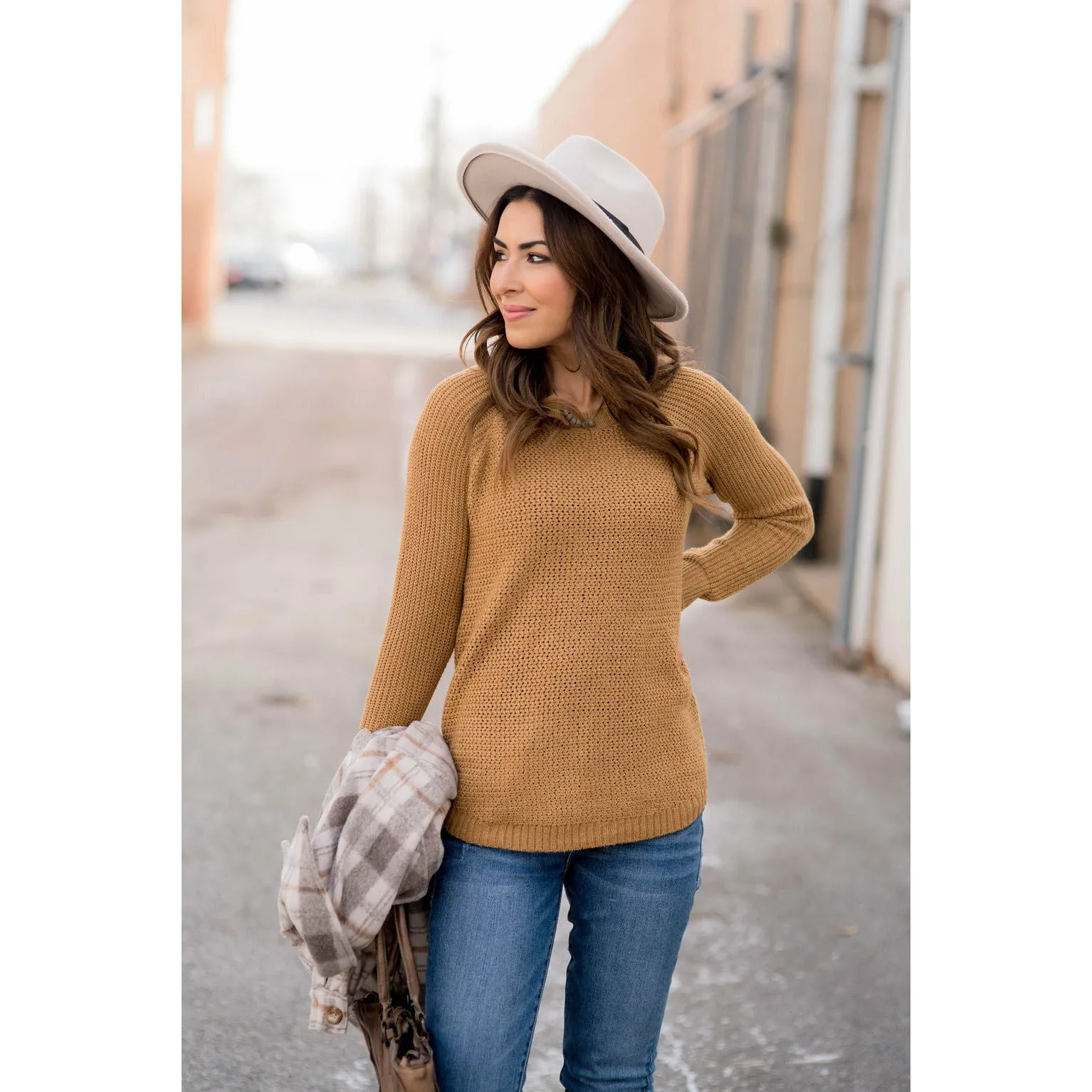 Side Slit Knit Sweater