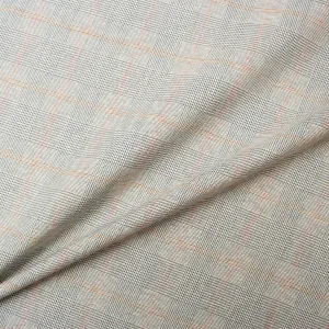 Soft Grey Prince of Wales Linen Blend (A 3m Piece)