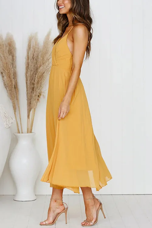 Spaghetti Strap Midi Dress