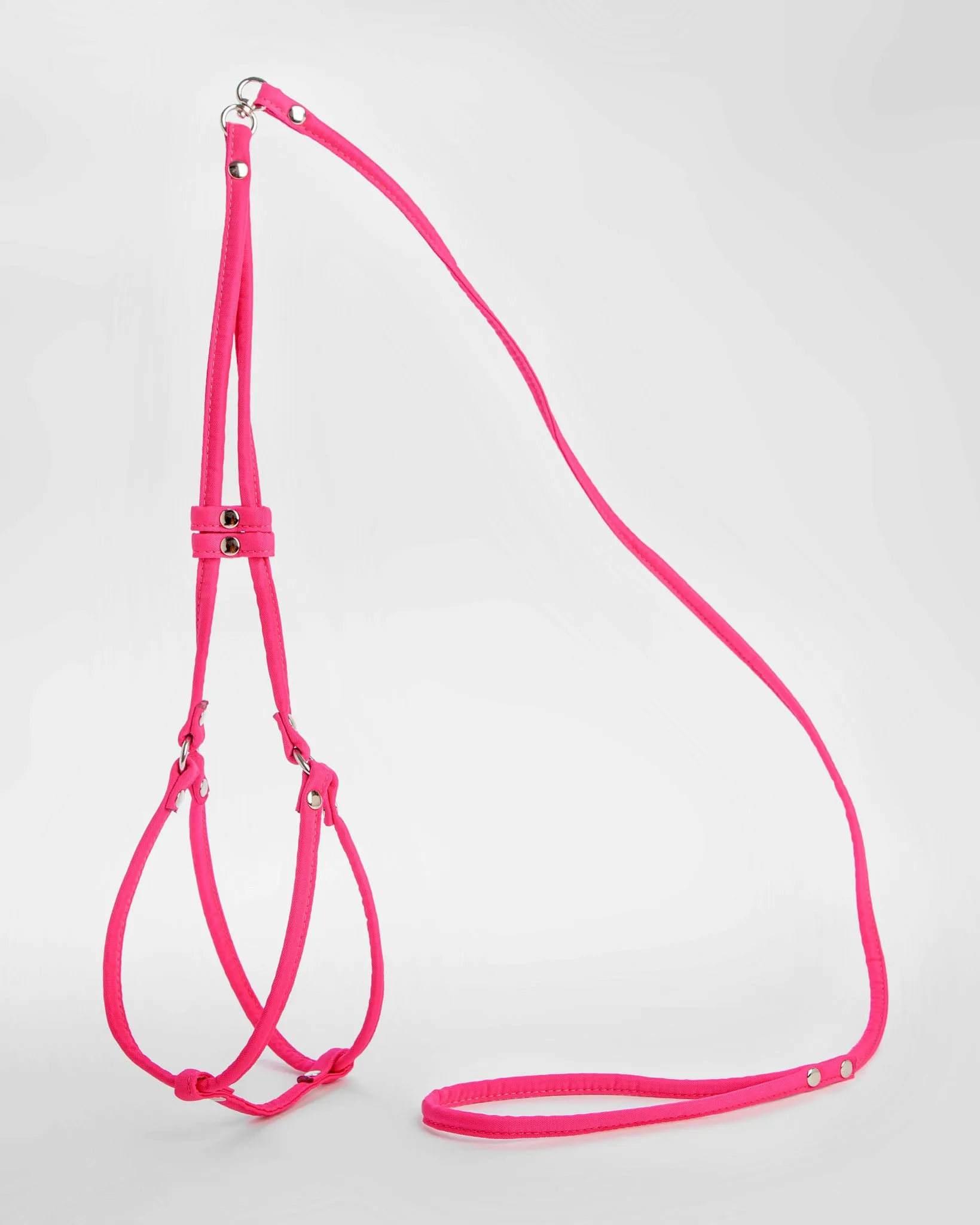 Step-In Adjustable Dog Harness in Neon Pink (Made in the USA)