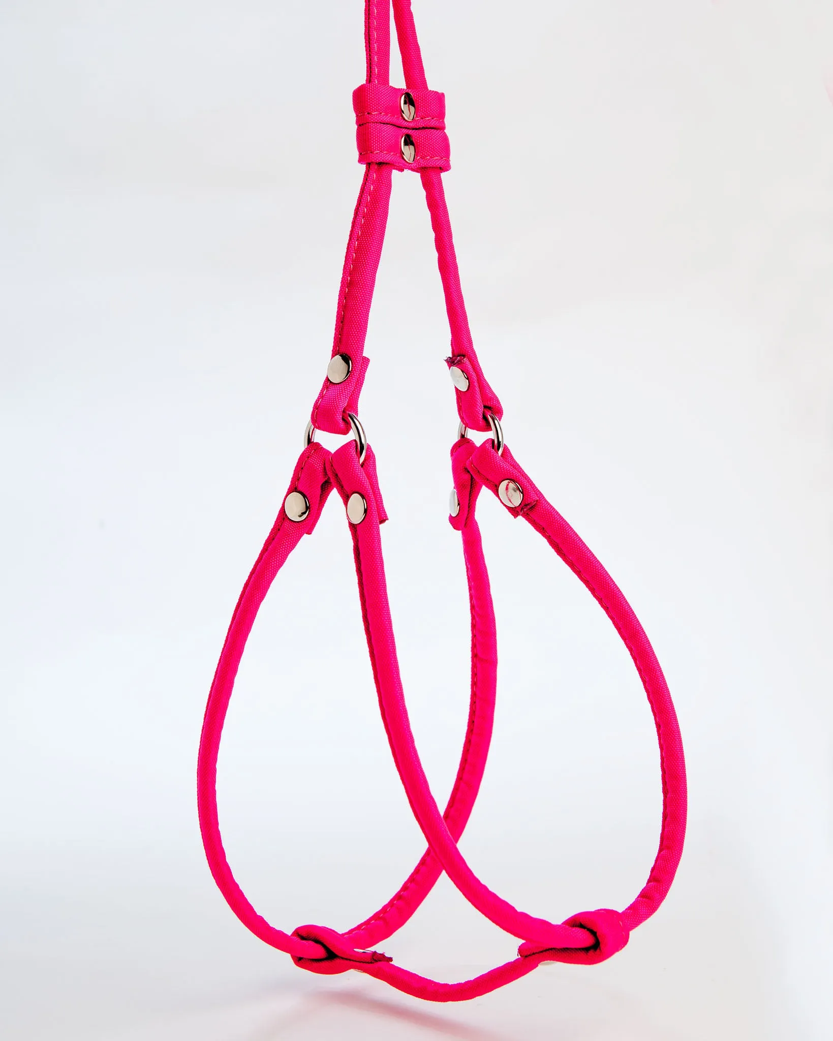 Step-In Adjustable Dog Harness in Neon Pink (Made in the USA)