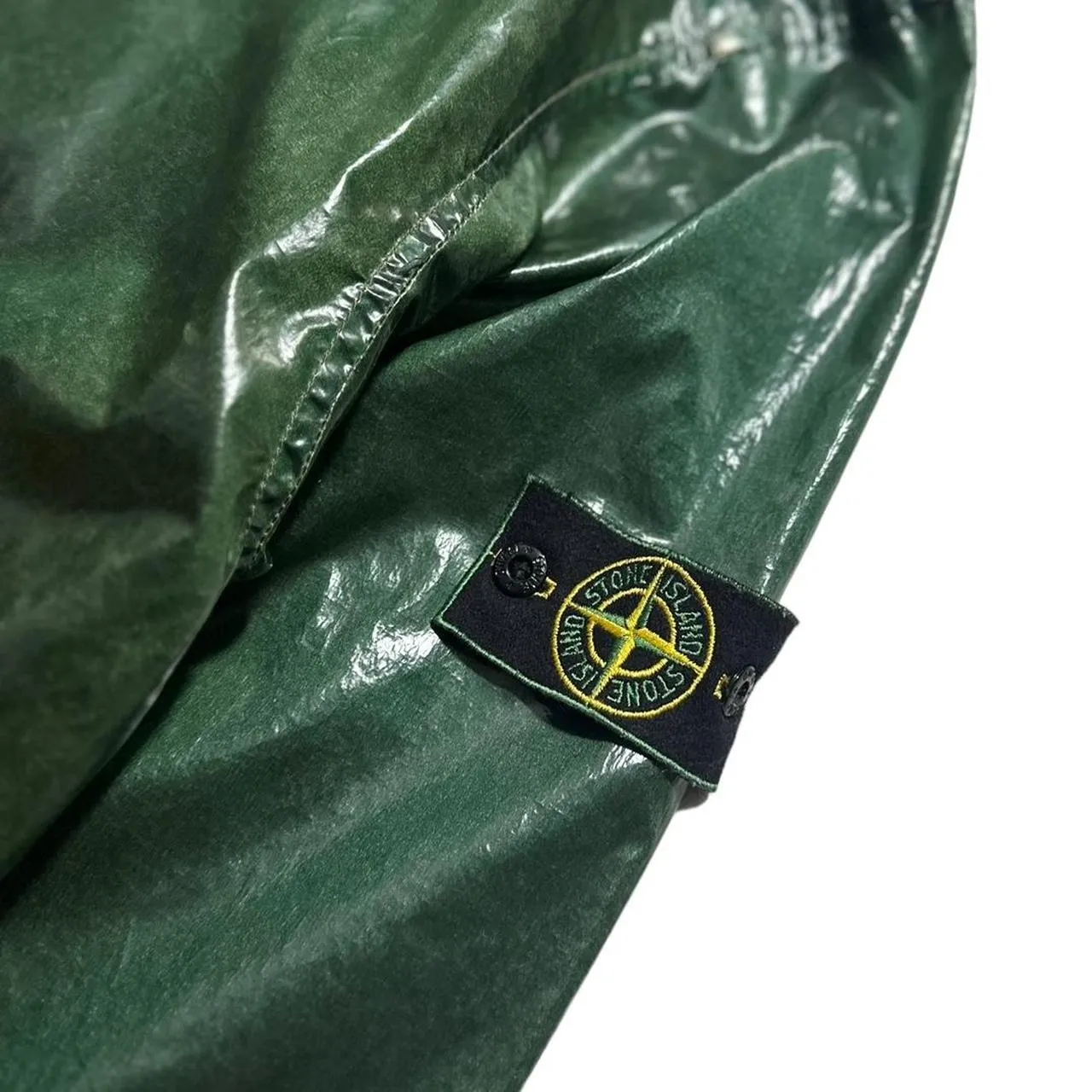 Stone Island 1992 Glazed Silk 'Toffee Wrapper' Jacket