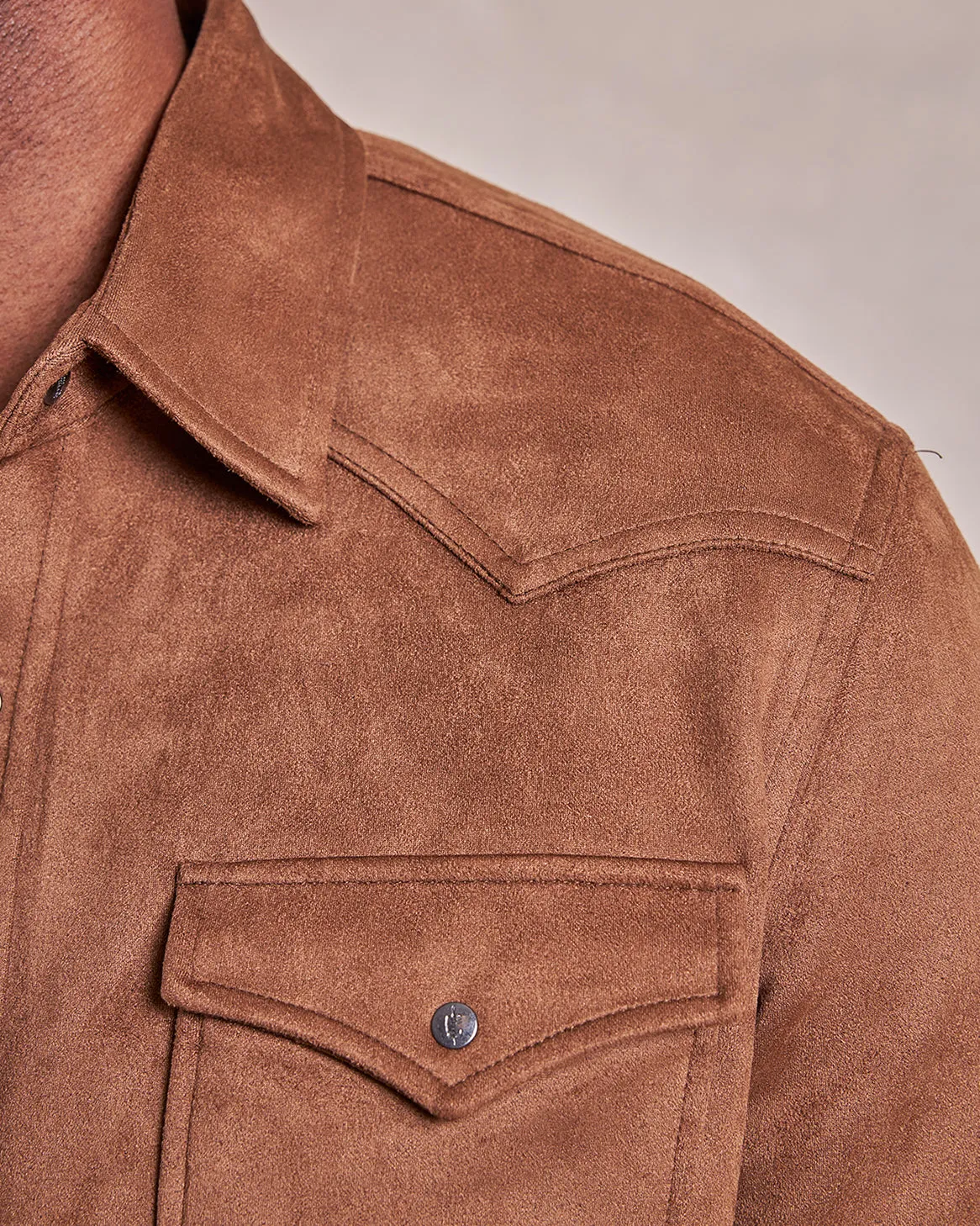 The Wyatt - Microsuede Shirt Jacket - Espresso