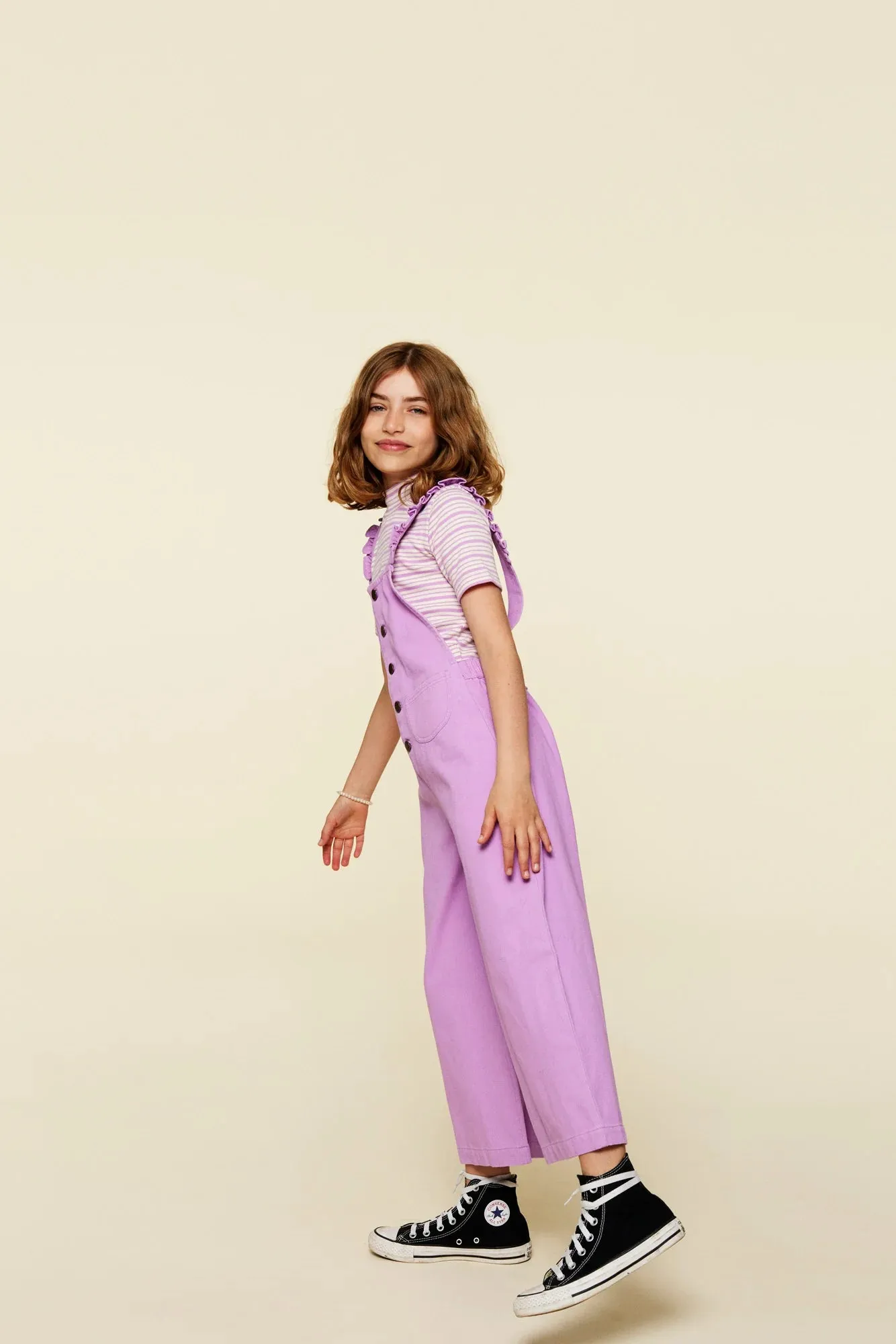 Twill Violet Overalls