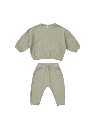 Waffle Slouch Set - Sage *LAST ONE - 3-6m*