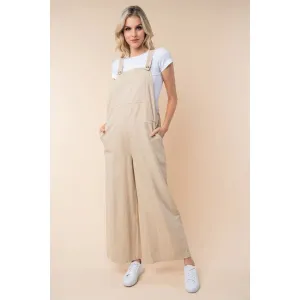 White Birch Sleeveless Wide Leg Jumpsuit