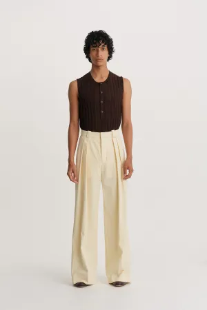 Wide Leg Cotton Trouser