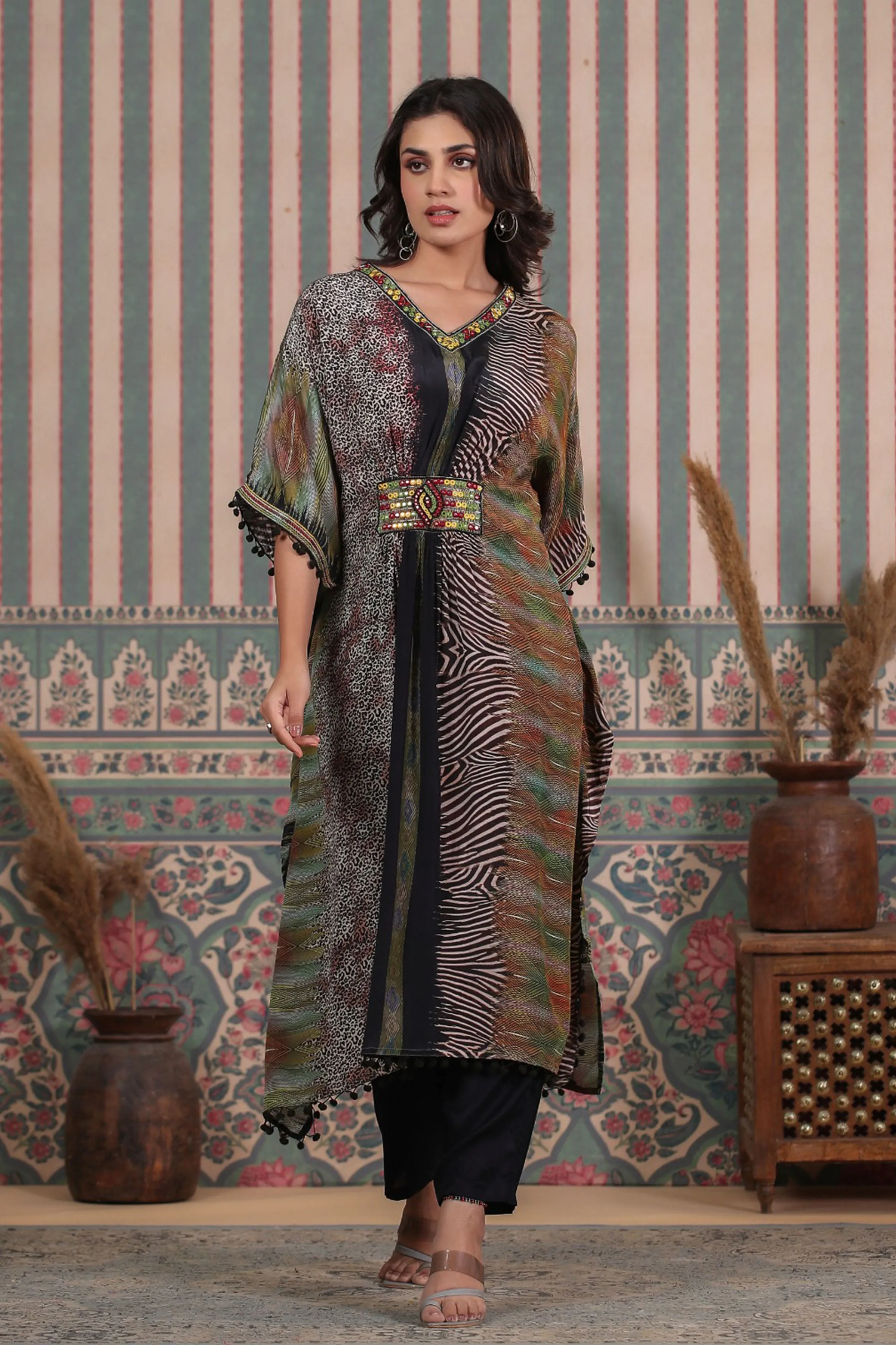 Wild Night Muslin Kaftan Set